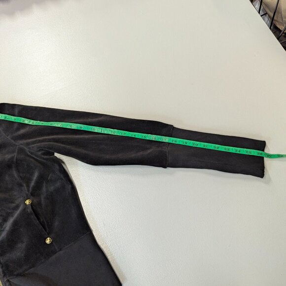 Twisted Heart Black Velour Zippered Jacket Size *Small - Picture 5 of 15